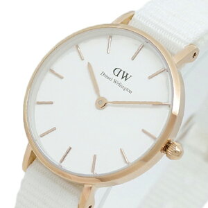 �_�j�G���E�F�����g�� DANIEL WELLINGTON �r���v ���f�B�[�X DW00100313 Petite 28mm �N�H�[�c �z���C�g Dover