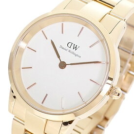 ダニエルウェリントン DANIEL WELLINGTON 腕時計 メンズ レディース DW00100209 Iconic Link 36mm クォーツ ホワイト ローズゴールド【送料無料】