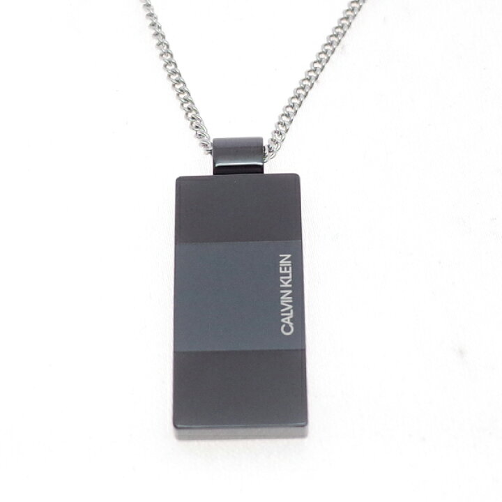 楽天市場 カルバンクライン Calvin Klein ロゴプレート ネックレス メンズ Kj9lbp ブラック 送料無料 リコメン堂ファッション館