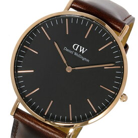 ダニエルウェリントン 腕時計 CLASSIC BRISTOL 40 ローズゴールド DW00100125 ブラック ダークブラウン ブラック【送料無料】