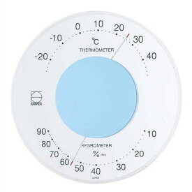 EMPEX (エンペックス) 温度・湿度計 セレナ 温度・湿度計 壁掛用 LV-4306 ライトブルー