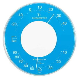 EMPEX (エンペックス) 温度・湿度計 セレナカラー 丸型 置き掛け兼用 LV-4356 ブルー