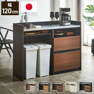 手元を隠す キッチンカウンター ダストボックス 幅120cm 間仕切り 完成品 日本製 国産 大川家具 120 ステ…