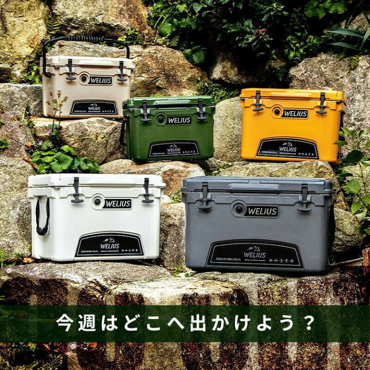 楽天市場】ハードクーラーボックス 42.6L 1年保証 6日間0度を 