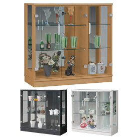 キュート90 コレクションケース幅90 高さ86 完成品 リビングボード コレクションボード 飾り棚 ガラス棚 ショーケース リビングボード