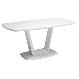 ダイニングテーブル 食卓テーブル ホワイトテーブル 鏡面塗装 幅160cm 奥行85cm 高72cm 軒先渡し 組立(代引不可)【送料無料】