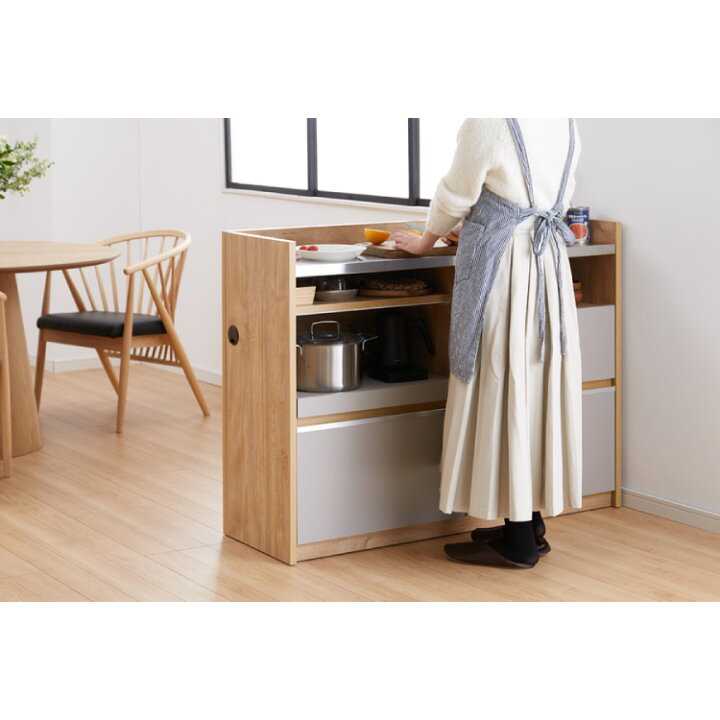 楽天市場】手元を隠す キッチンカウンター 間仕切り 完成品 幅120 