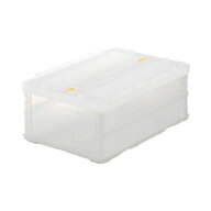 TRUSCO 薄型折りたたみコンテナスケル 30Lロックフタ付 透明 TSKC30B(代引き不可)