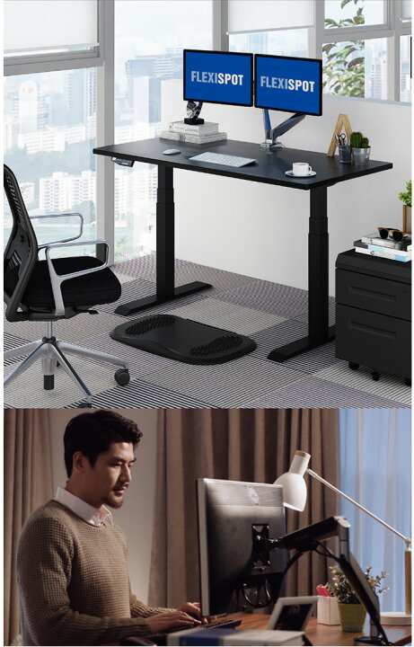 楽天市場】昇降デスク FLEXISPOT 電動スタンディングデスク ブラック 