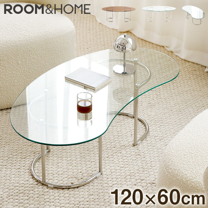 楽天市場】【roomnhome×リコメン堂】ガラステーブル 幅120cm センター 