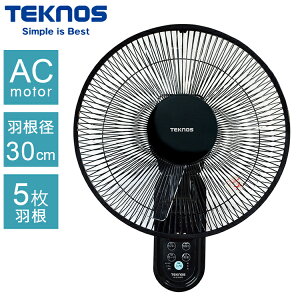 TEKNOS �e�N�m�X �Ǌ|����@ �t�������R�� AC 30cm 5���H�� �t���b�g�K�[�h ������U�� �p�x���� ���ʒ��� �����I�t �^�C�}�[ ���� �A�Q ��� �T�[�L�����[�^�[ �t�@�� �u���b�N �E�ߏ� KI-W306RK