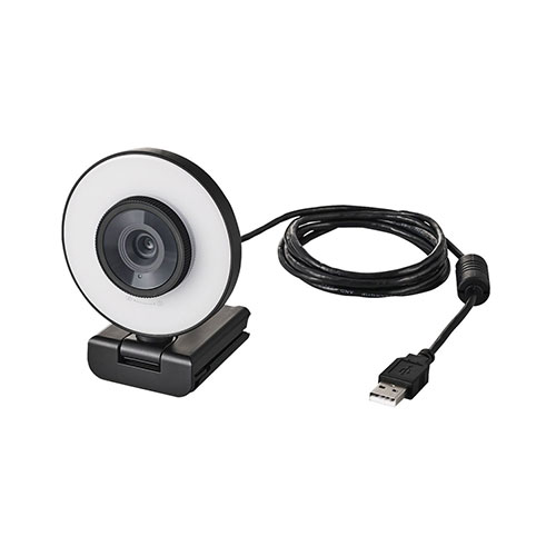 エレコム LEDリングライト内蔵Webカメラ UCAM-CX20ABBK(代引不可)【送料無料】のサムネイル