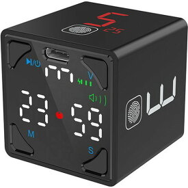 llano TickTime Cube 楽しく時間管理ができるポモドーロタイマー ブラック TK1-Bl1(代引不可)【送料無料】