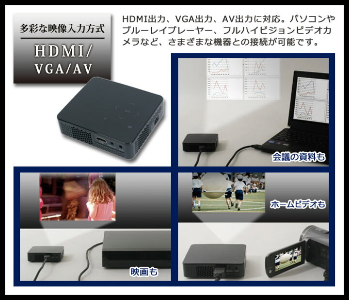 楽天市場】LED モバイル プロジェクター MPJ-400 小型 HDMI 高画質 