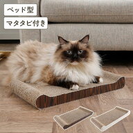 爪とぎ 猫 ベッド型 ブラウン ナチュラル マタタビ付き 段ボール ダンボール 安全 木目調 おしゃれ かわ…
