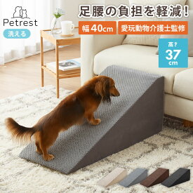 ドッグステップ スロープ 幅40cm ドッグスロープ ウレタン 撥水 クッション 踏み台 ステップ ペットステップ 室内犬 シニア犬 老犬 介護用品 ケガ防止 小型犬 犬用品 補助 トイプードル 傾斜【送料無料】