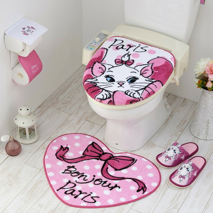 楽天市場 Disney ディズニー マリー トイレ 4点セット トイレ フタカバー トイレフタカバー マット スリッパ トイレカバー キャラクター 代引不可 送料無料 リコメン堂インテリア館