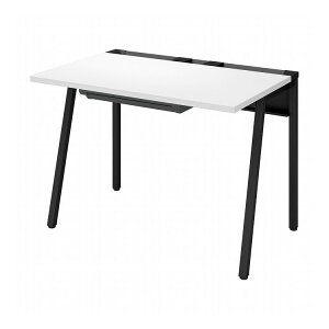 【メーカー直送】 コクヨ デスク リーン LEAN 平机 センター引き出し付き 本体色 ブラック 天板色 ホワイト(代引不可)【送料無料】