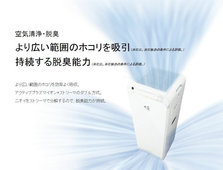 楽天市場】ダイキン DAIKIN 加湿 ストリーマ空気清浄機 ACK55S-W 