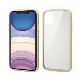 iPhone11 ケース カバー TPU ポリカーボネート フレームカラー 耐衝撃 ストラップホール付 アイボリー PM-A19CTSLFCIV エレコム(代引不可)【メール便（ネコポス）】