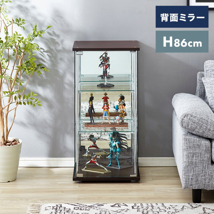 楽天市場】ガラスコレクションケース フィギュアケース 3段 背面ミラー 