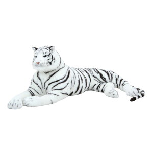 ホワイトタイガー 人形 ホワイト 幅90×奥行70×高さ57cm ポリエステル(代引不可)【送料無料】