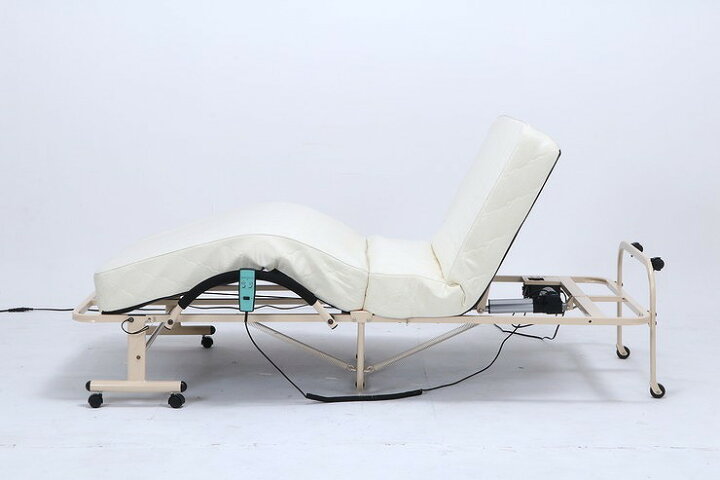楽天市場】折たたみ電動ベッド 幅104×奥行205×高さ48cm スチール 