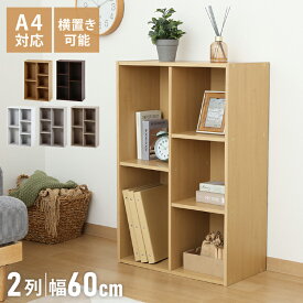 フリーボックス 2列 カラーボックス 収納ボックス A4 収納ケース 2段 3段 多目的 ラック 本棚 書棚 シェルフ テレビ台 収納用品 組み合わせ【送料無料】