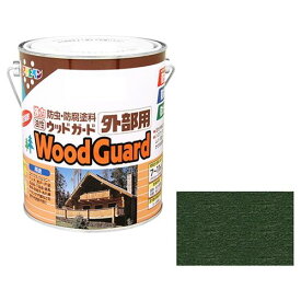 アサヒペン・油性ウッドガード外部用・1．6Lコロラドグリーン【送料無料】