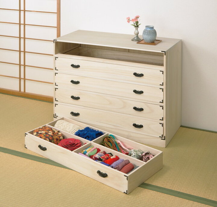 楽天市場】匠木工 総桐 金飾り衣装たんす 5段 桐製 たんす 箪笥  