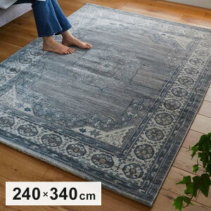 ラグ 240×340cm ウィルトン織り 約45万ノット エジプト製 オリエンタル柄 おしゃれ ラグ ラグマット カーペット(代引不可)【送料無料】
