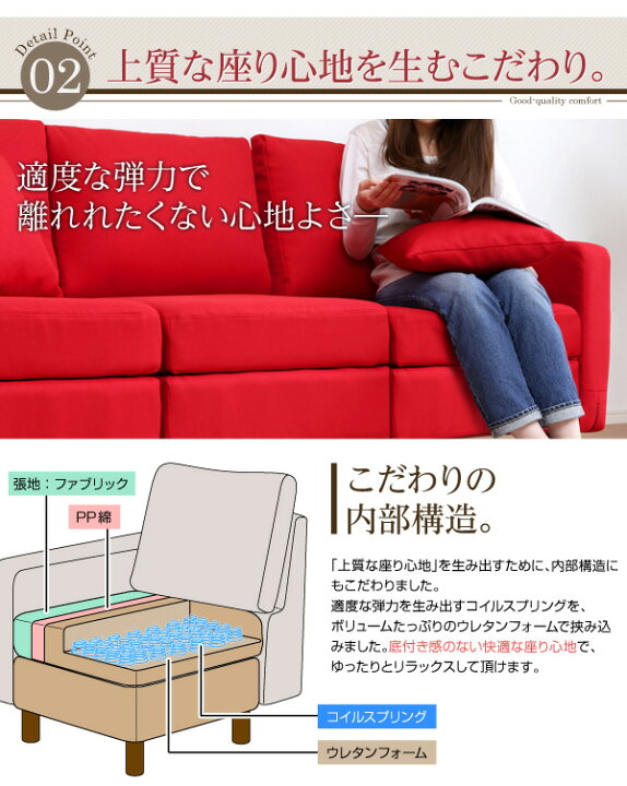 楽天市場】4人掛けソファ コーナーソファー 4人用ソファ 布地 カウチ 