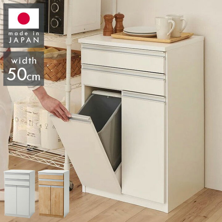 楽天市場】ゴミ箱 隠す収納 キッチンカウンター 2分別 蓋が自動開閉 