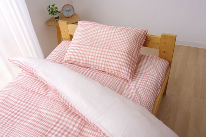 楽天市場 布団カバー 洗える チェック柄 サプリ 掛け布団カバー ピンク ダブル 約190 210cm 代引不可 送料無料 リコメン堂インテリア館