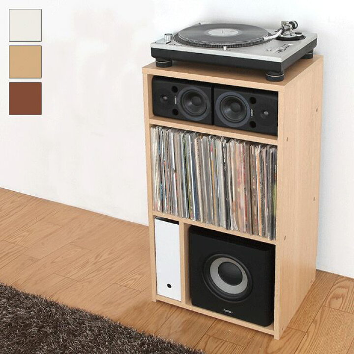 楽天市場 ラック 日本製 収納ラック コレクションラック オープンラック レコードラック オーディオラック オーディオ レコード収納 代引不可 送料無料 リコメン堂インテリア館