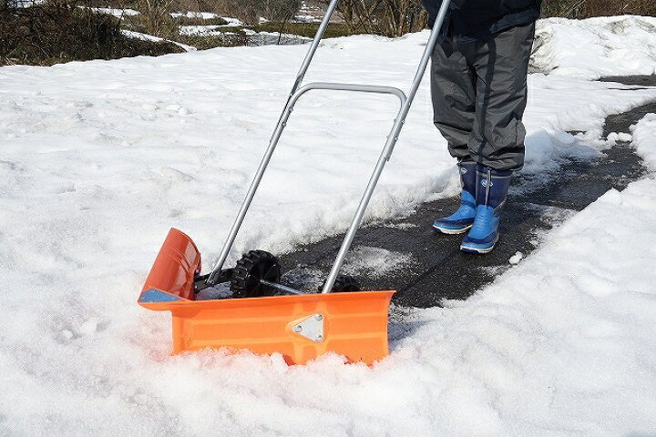 楽天市場】V字型スノーラッセル 車輪付き キャスター付き 雪かき 雪 