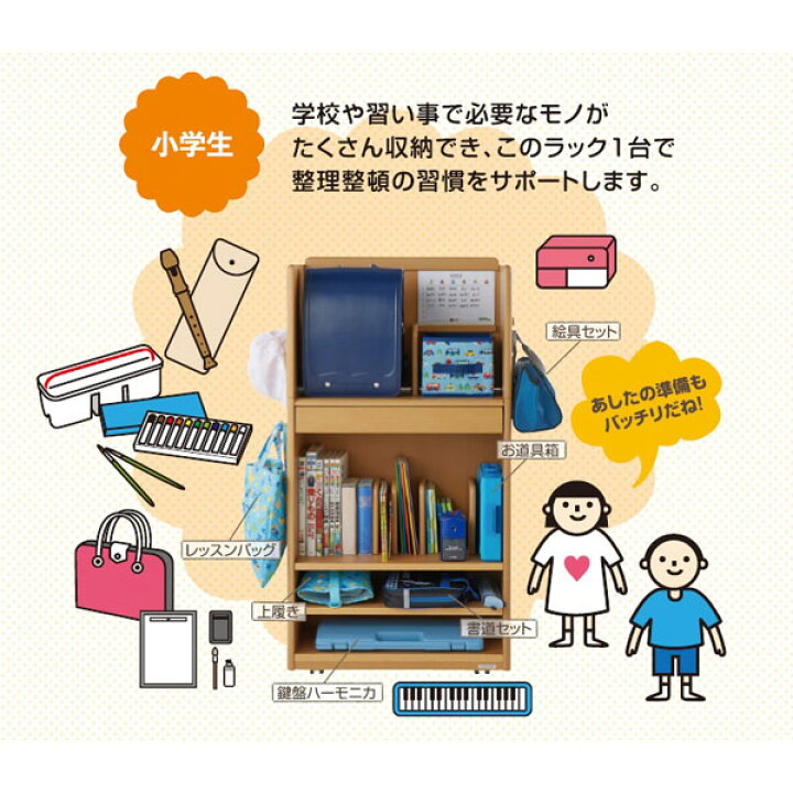 楽天市場】Sラック ランドセルラック キャスター付き コイズミ 