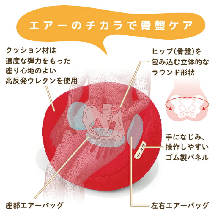 楽天市場】骨盤クッション 骨盤矯正 エアリーシェイプのクッション