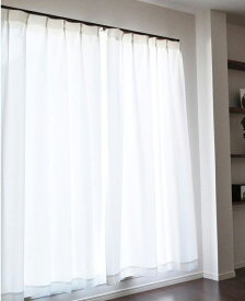 レースカーテン 100×176cm丈 2枚組 遮光 断熱 UVカットウォッシャブル 保温 遮像 国産 日本製 エアロカプセル ホワイト(代引不可)