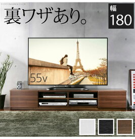 テレビ台 テレビボード リビングボード ローボード 背面収納 TVボード ロビン 幅180 北欧 モダン 鏡面 キャスター付きリビング 木目調 黒 白 茶 おしゃれ(代引不可)【送料無料】