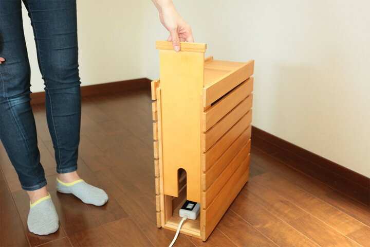 楽天市場 オスマック ルーター収納 すのこ仕様 扉式 モデム収納 スリム 完成品 ナチュラル 通気性 天然木 コードボックス 配線隠し モジュールラック 壁付け Diy風 送料無料 リコメン堂インテリア館