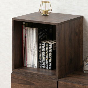 arizona キューブボックス オープンタイプ 飾り棚 収納ボックス ラック 台 収納ラック レコード収納 LP A4ファイル 雑誌 本 マガジン おしゃれ クローゼット上 下 ヴィンテージ ブラウン(代引不