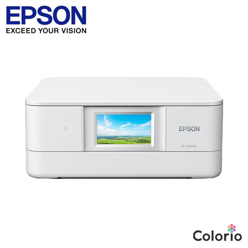 エプソン インクジェット複合機 カラリオ EP-883AW ホワイト プリンター 印刷機 インクジェット EPSON 複合機  両面印刷(代引不可)【送料無料】 | リコメン堂インテリア館