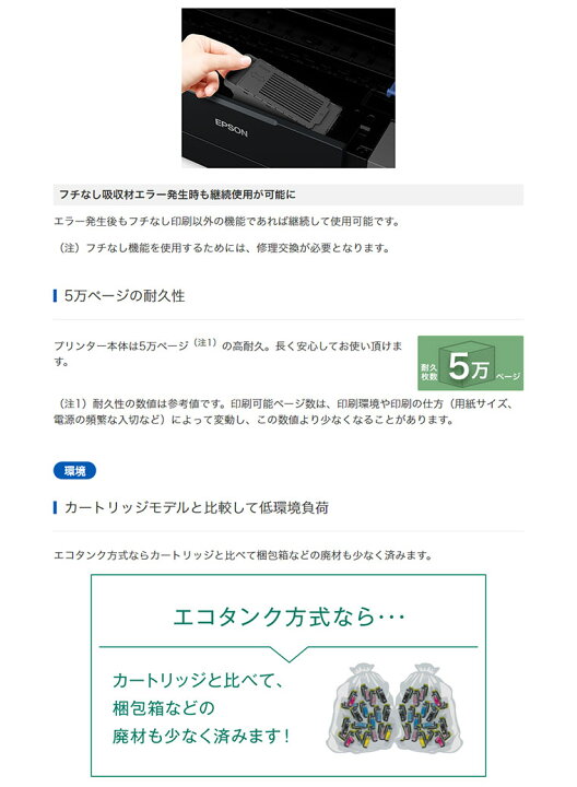 楽天市場】エプソン EPSON カラー複合機 エコタンク搭載モデル EW 