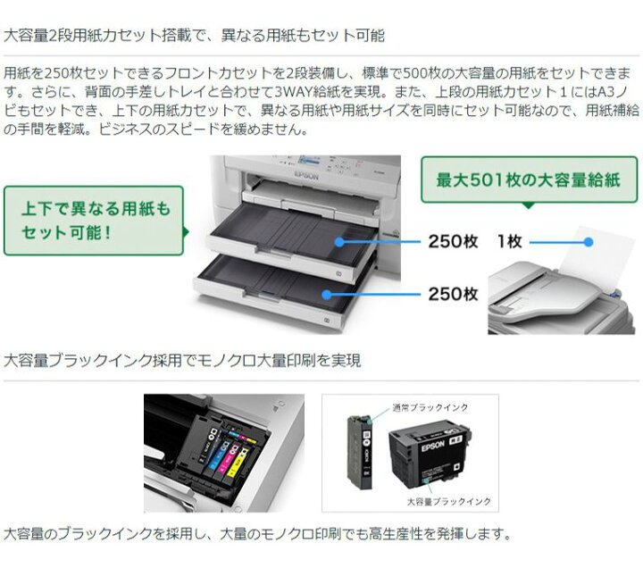 楽天市場】エプソン A3ノビ対応インクジェットビジネスプリンター PX 
