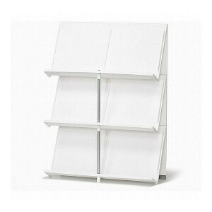 吉川国工業所 Like-it シューズラック 3段 ホワイト 下駄箱 シューズラック 靴収納 玄関収納 マガジンラック(代引不可)【送料無料】