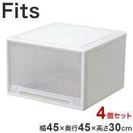 【4個セット】 天馬 フィッツケース 45-45L WC(ホワイトクリア)(代引不可)【送料無料】