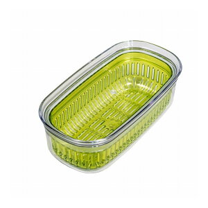 オカ プリス ベジマジ あらう スリム グリーン野菜 水切り 保存 ざる フタ付き ボウル サラダ 果物(代引不可)【送料無料】