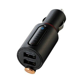 エレコム FMトランスミッター Bluetooth USB2ポート付 2.4A おまかせ充電 重低音モード付 4チャンネル ブラック LAT-FMBTB03BK(代引不可)【送料無料】