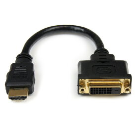STARTECH.COM LTD HDDVIMF8IN 20cm HDMI-DVI-D変換ケーブル HDMI(19ピン) オス-DVI-D(25ピン) メス(代引不可)